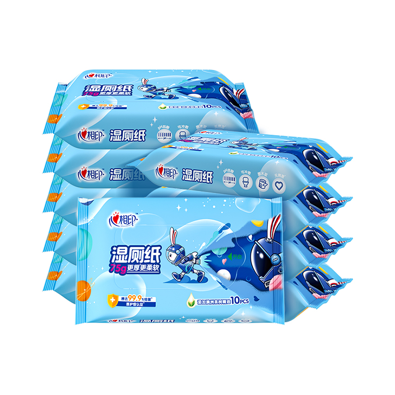 心相印小飞兔湿厕纸10片*10包组套,洗护清洁剂/卫生巾/纸/香薰,湿厕纸,淘宝优惠券,粉丝福利购,淘宝优惠卷
