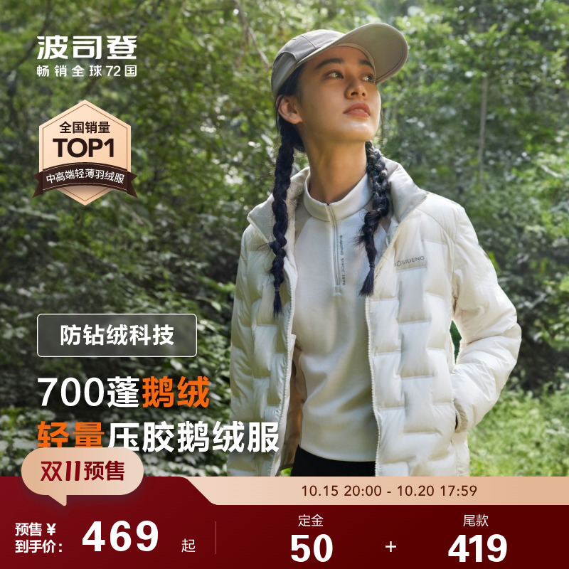 90鹅绒短款保暖羽绒服波司登女
