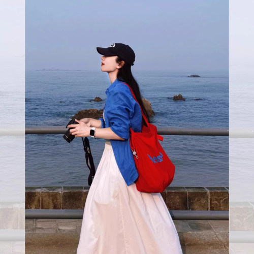 克莱因蓝亚麻防晒轻奢衬衫女外套