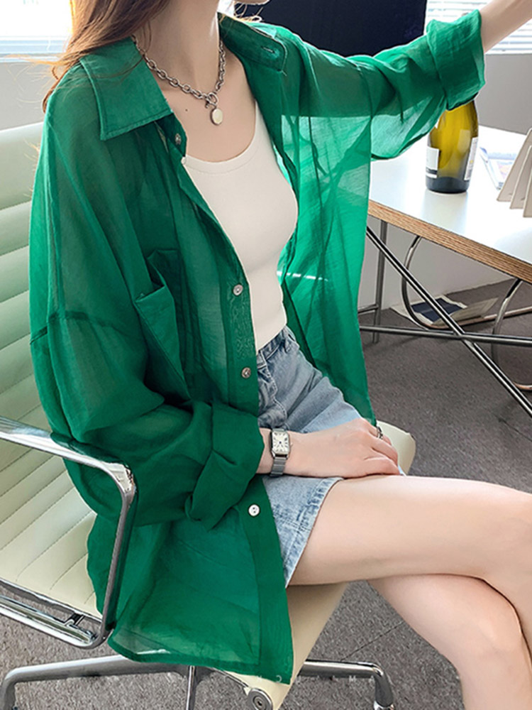 寻果长袖天丝防晒衣女衬衫薄款潮