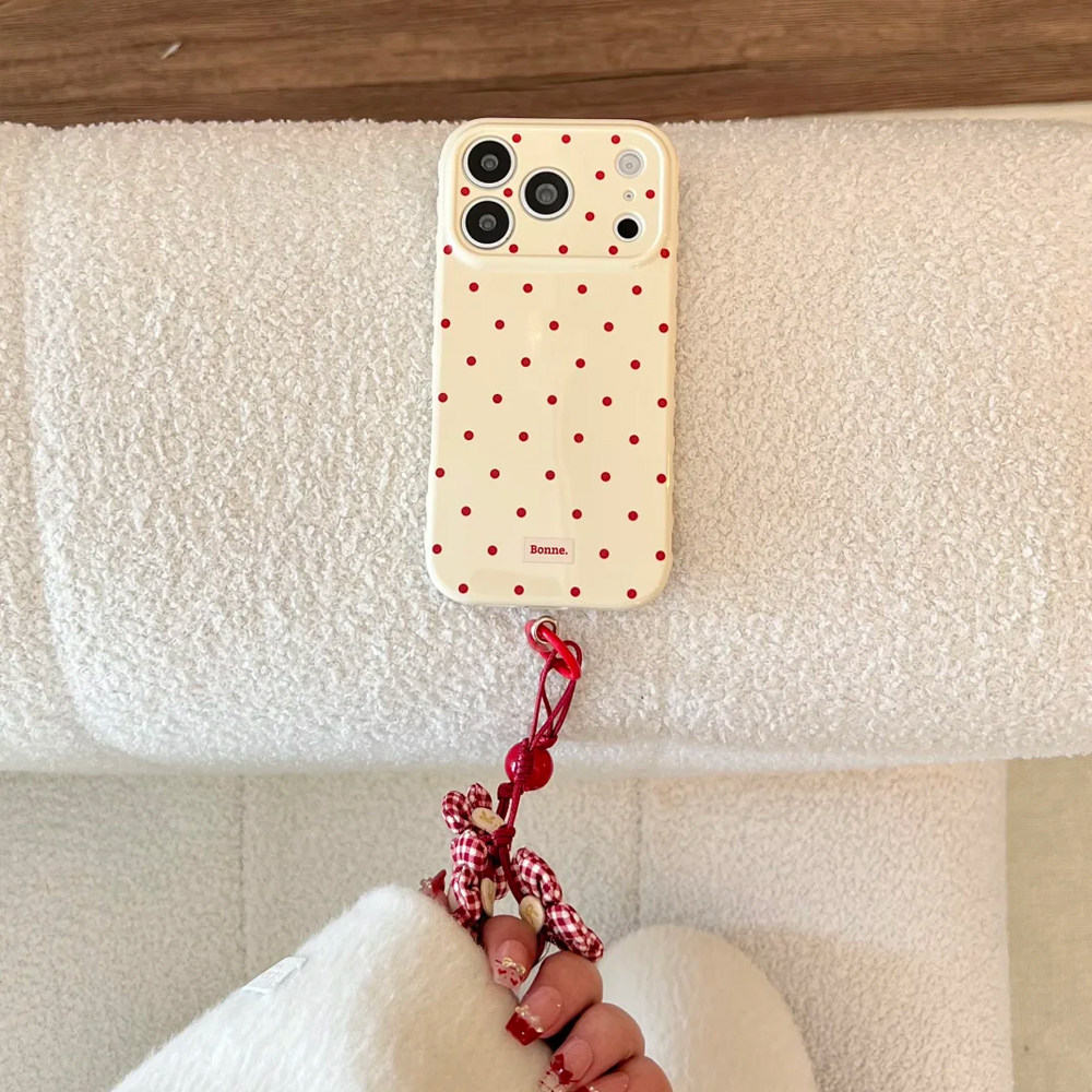 ins新年红波点17适用17pro苹果17ProMax手机壳iPhone16全包14新款16Promax保护套13闺蜜15男女11简约软壳,3C数码配件,手机保护套/壳,淘宝优惠券,粉丝福利购,淘宝优惠卷