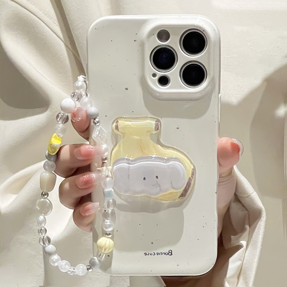 可爱少女心旋转香蕉小象适用苹果17promax手机壳iphone16新款16pro女14网红卡通ins日韩风菲林立体11全包软15