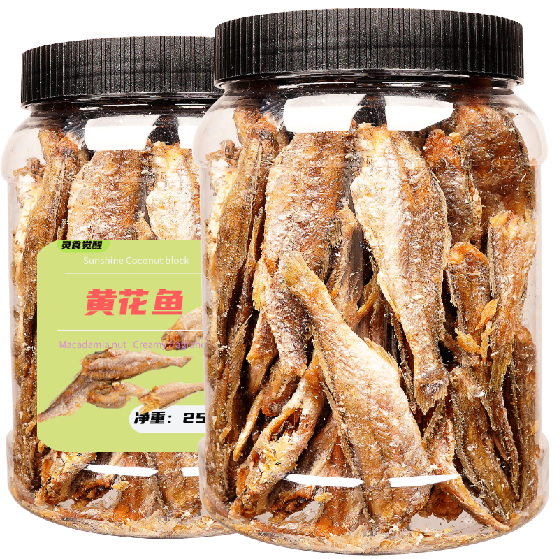 灵食觉醒黄鱼酥500g即食香酥小黄鱼干小鱼干干货零食小吃休闲食品
