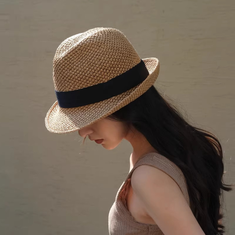 拉菲草编度假旅游春夏遮阳遮阳帽