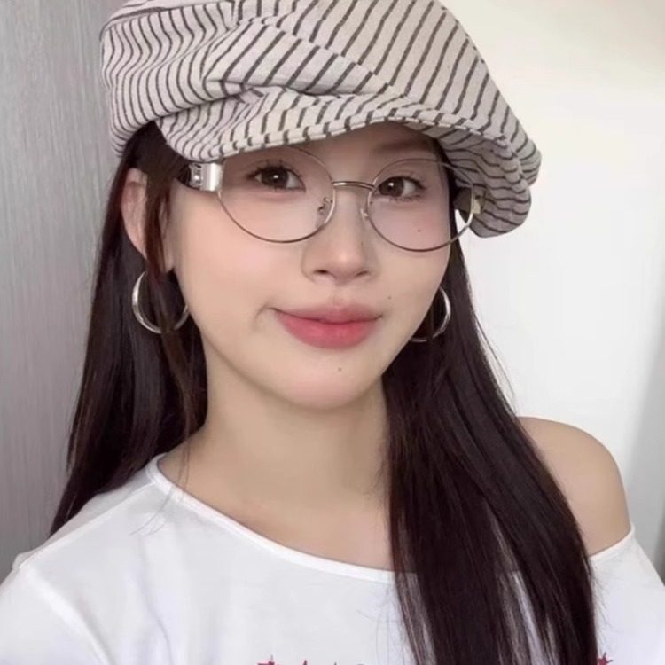 复古港风条纹贝雷帽子女春夏季