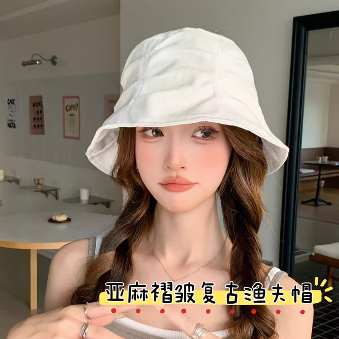 渔夫帽子遮阳显脸小水桶帽盆帽