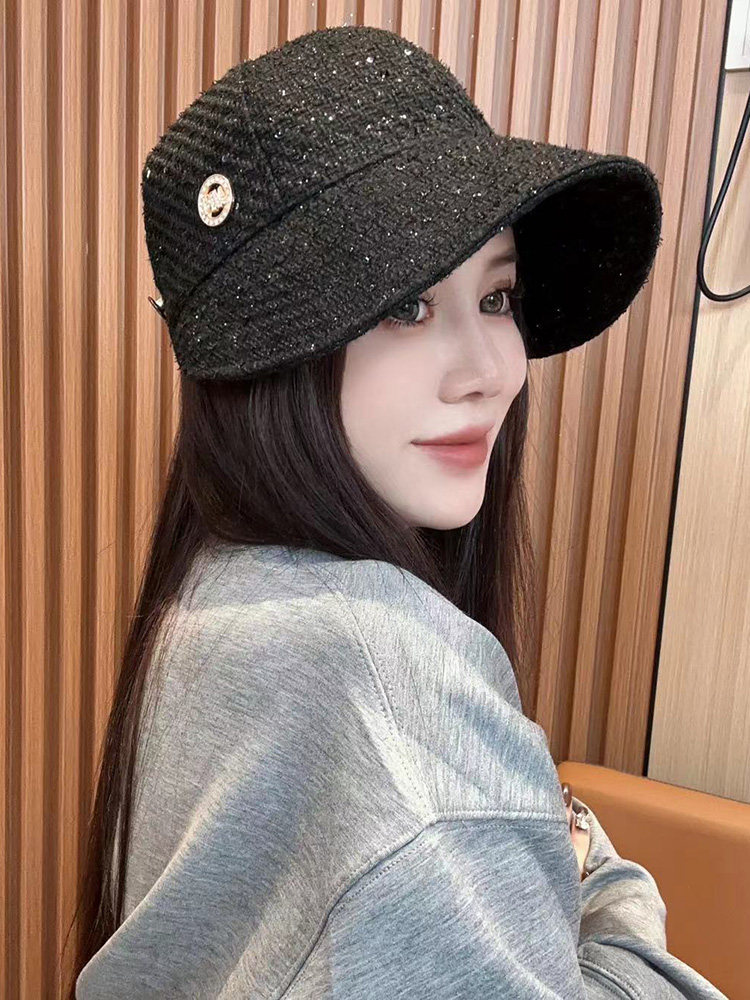 逛街鸭舌帽女大头围显脸小秋冬季