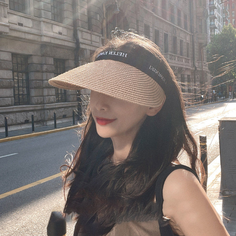 空顶帽出游休闲女夏季大檐草编