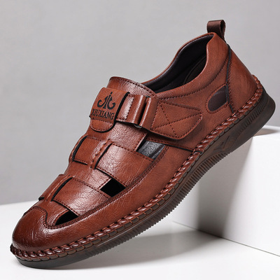 outdoor sandals slippers slides shoes footwear大码48皮凉鞋