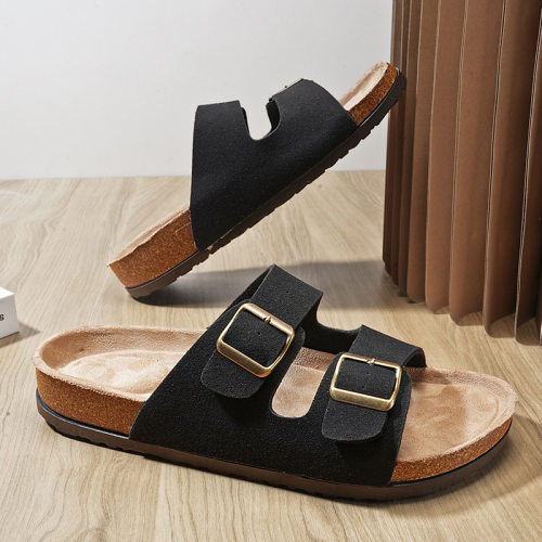 cork slippers slides flat shoes sandals clogs mules新款沙滩