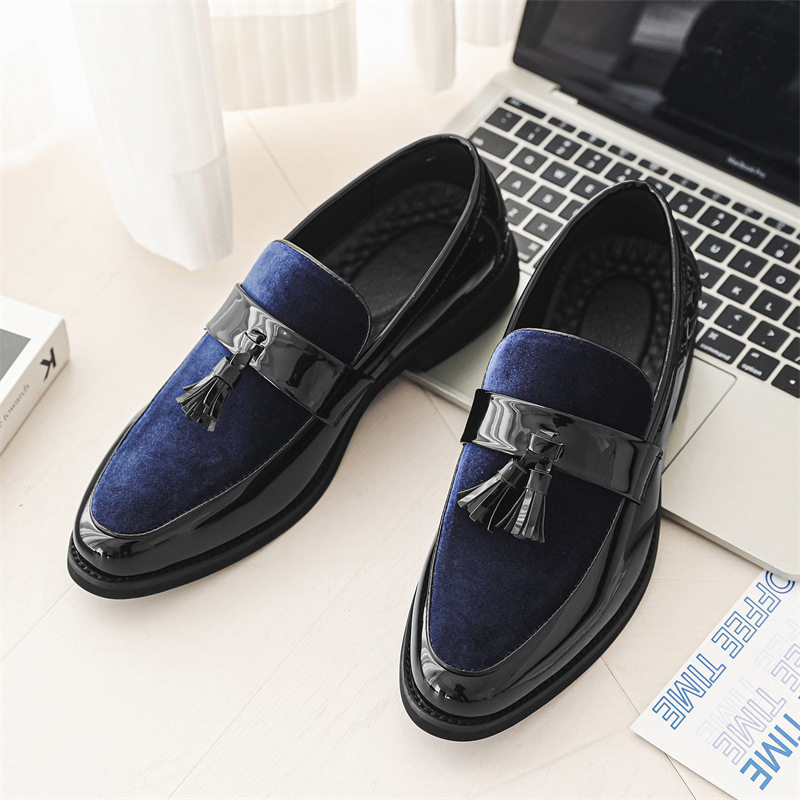 fashion men shoes man footwear9918 男士皮鞋大码一脚蹬懒人