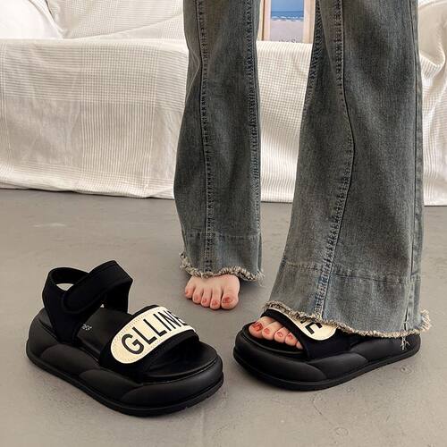 outdoor slippers slides sandals shoes footwear厚底运动凉鞋女