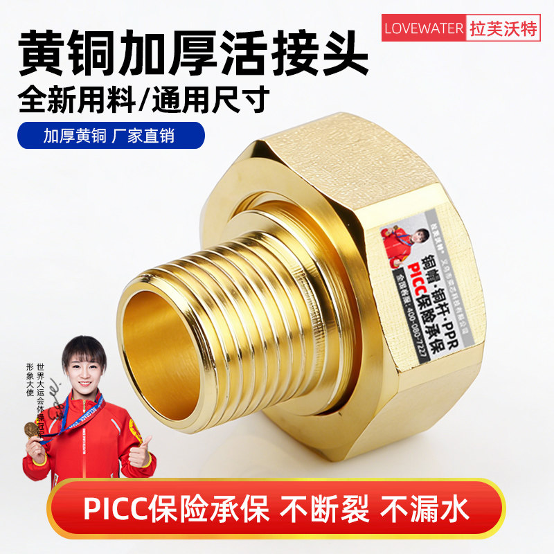 全铜前置过滤器通用活接头图片