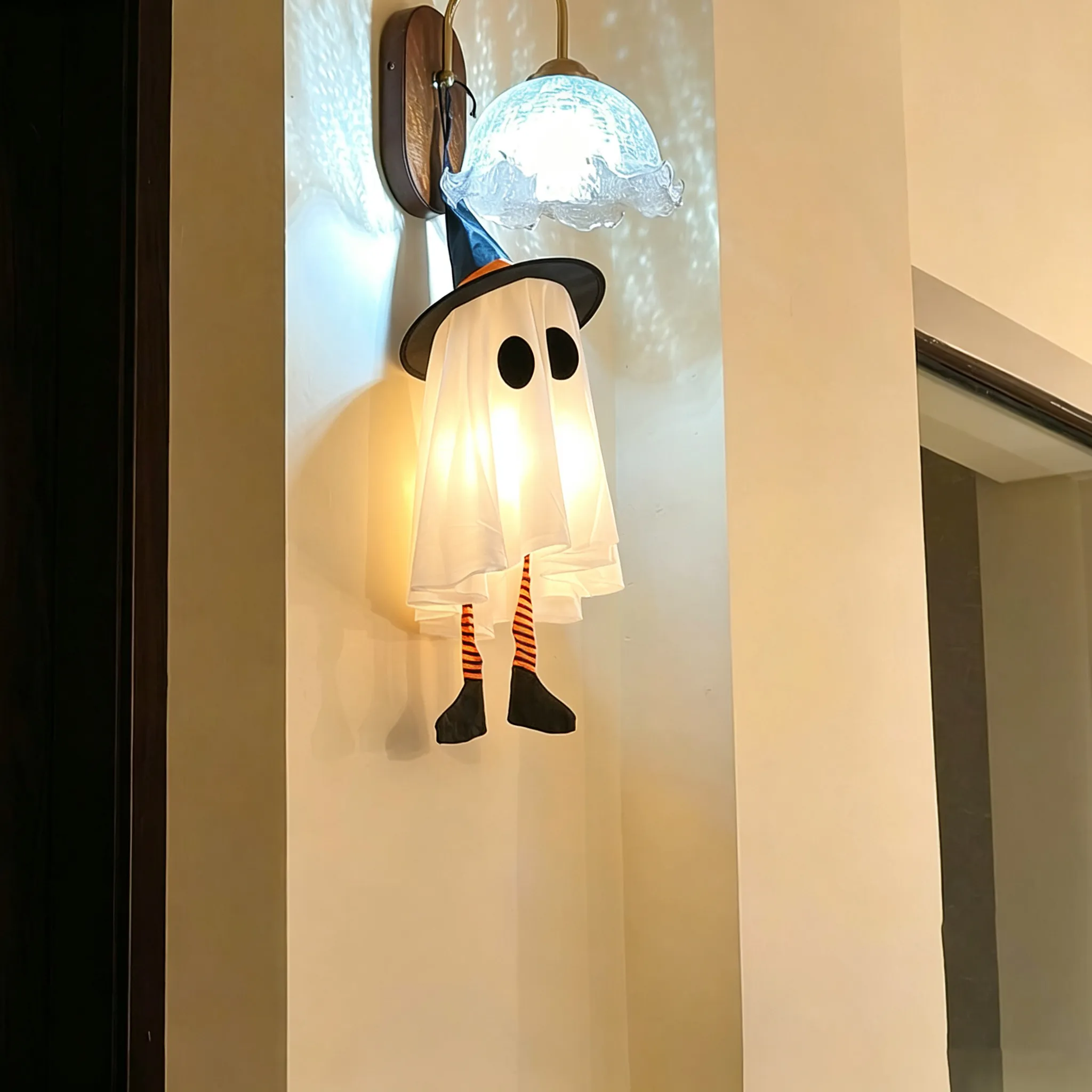 万圣节发光幽灵灯挂饰彩灯串酒吧