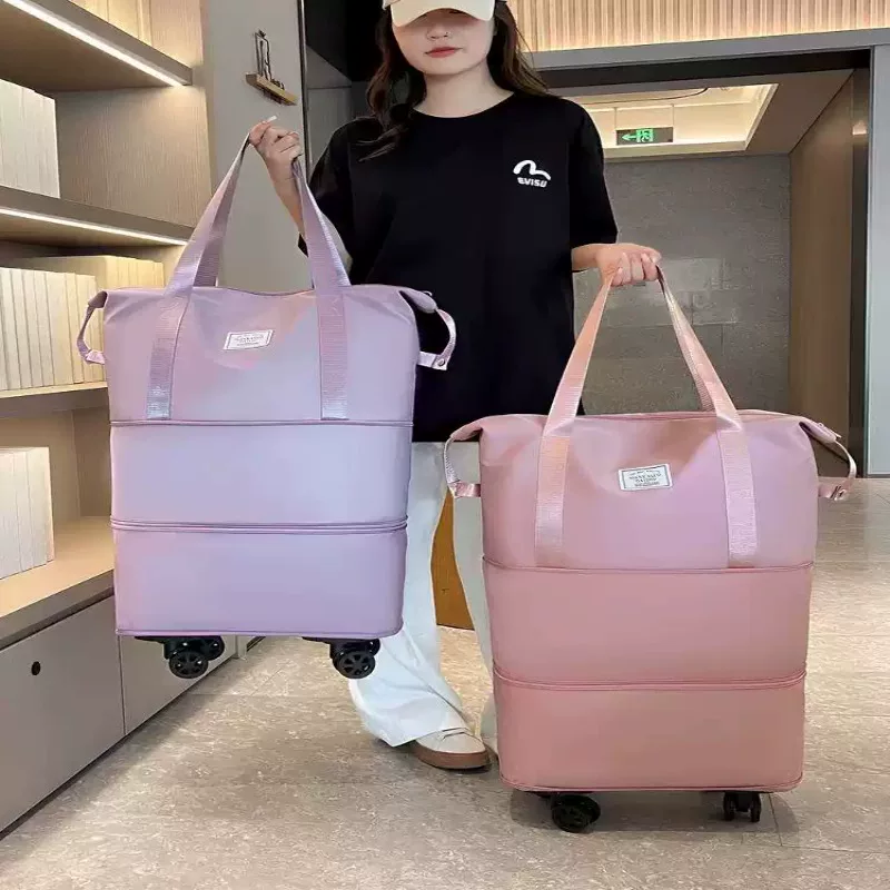 旅行大容量可拆卸万向轮双层托运