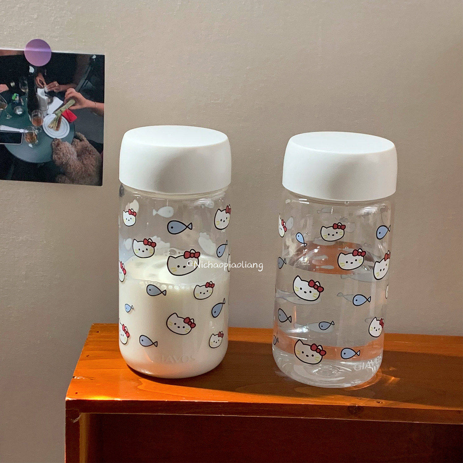 原创夏天塑料水杯Tritan耐高温杯子女生高颜值便携透明随行咖啡杯