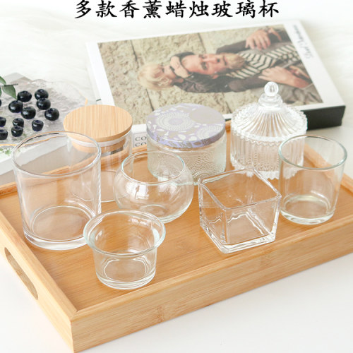 多款透明玻璃杯创意香薰蜡烛制作