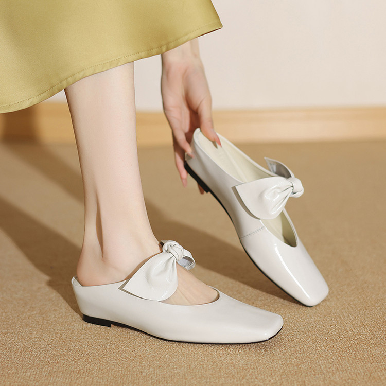 同履树·2025新款纯色方头内浅口单鞋
