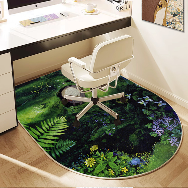 龙猫电脑椅地垫卧室书房书桌学习椅地毯电脑转椅防滑垫个性可定制