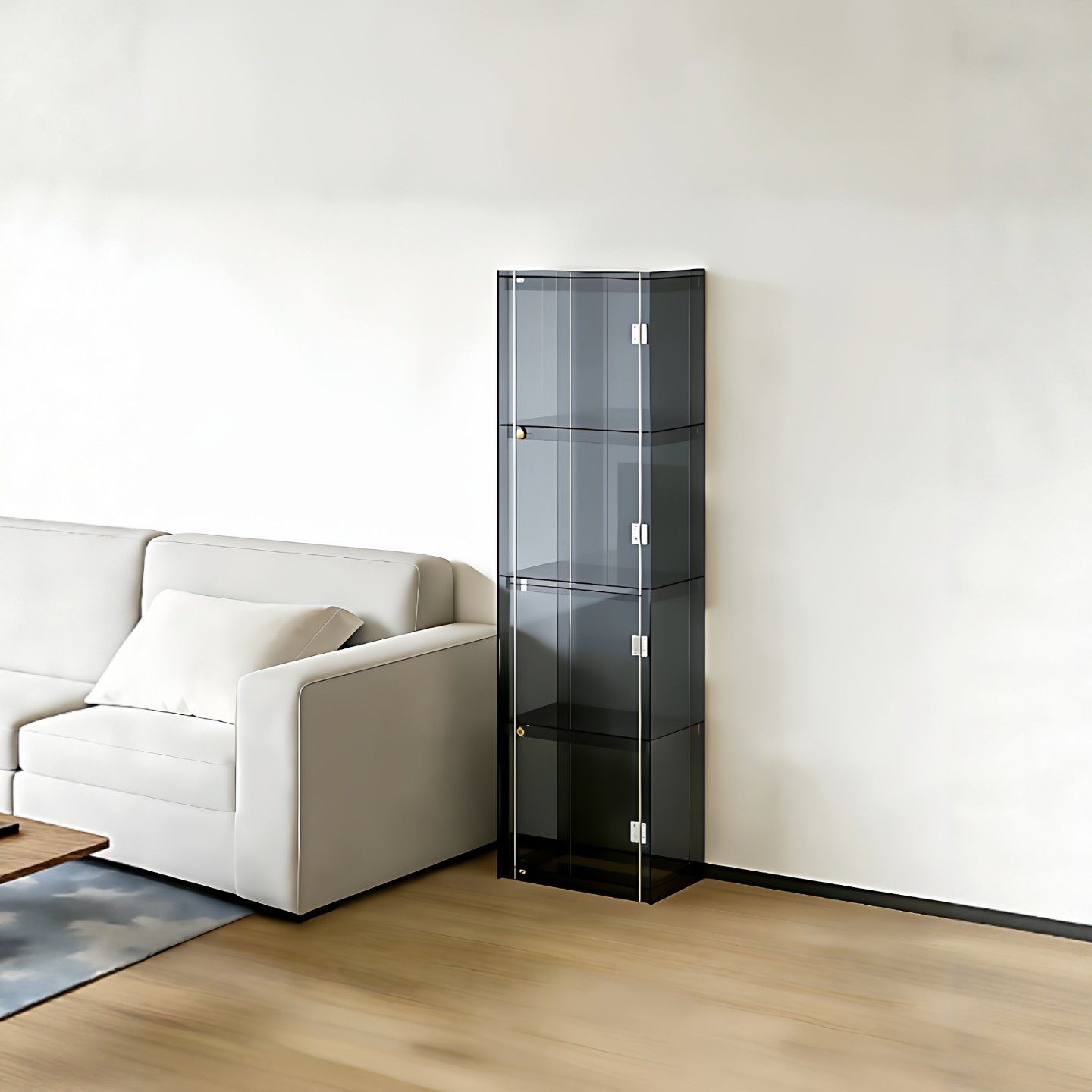 亚克力带门书架置物架客厅落地多层储物柜书柜收纳柜手办展示柜,住宅家具,家用陈列柜,淘宝优惠券,粉丝福利购,淘宝优惠卷