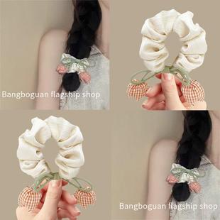 韩系花朵发圈2024新款发绳发饰氛围感头饰头绳麻花辫点缀海边配饰