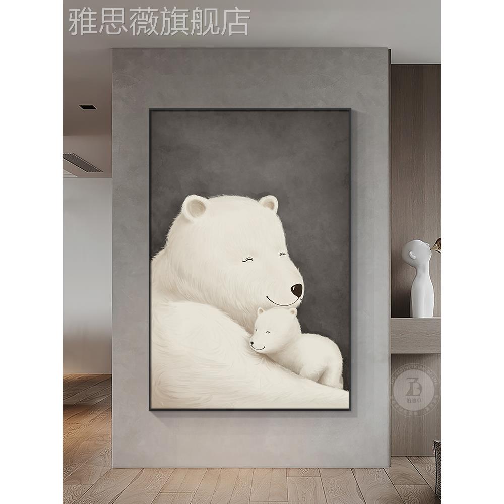 网红极熊户玄关装饰画现代约客简厅沙发背景入通墙挂画卡北温馨走