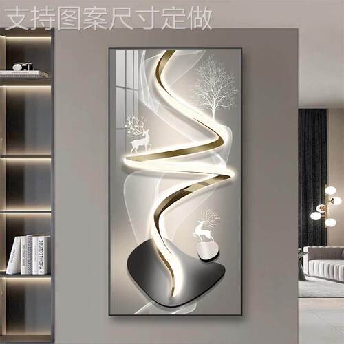 入户玄关装饰画正对门入户画画玄关过道挂画画客画厅山水画画定做