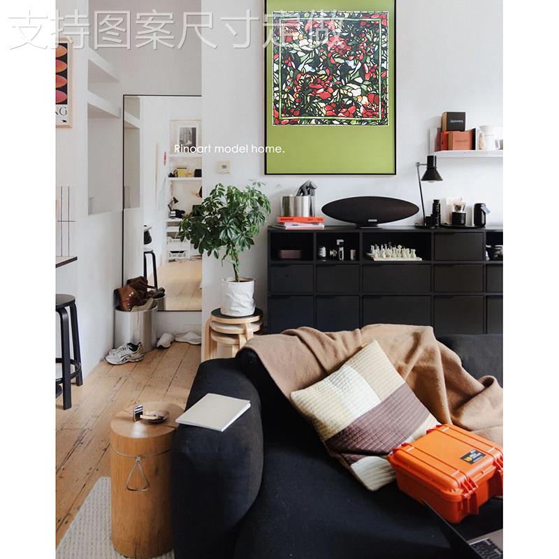 若奈*丽花窗/威尼斯玄宝关格餐廊厅大幅走尽头挂画落地画定做图片