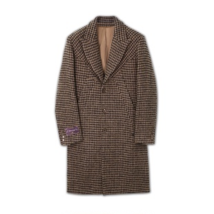 过膝垫肩经典 SOD 贴布大廓形长款 千鸟格大衣 高级简约舒适 Co.
