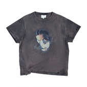 Co. 做旧水洗T恤 Deftones SOD 灰紫色人像破坏复古纯棉短袖