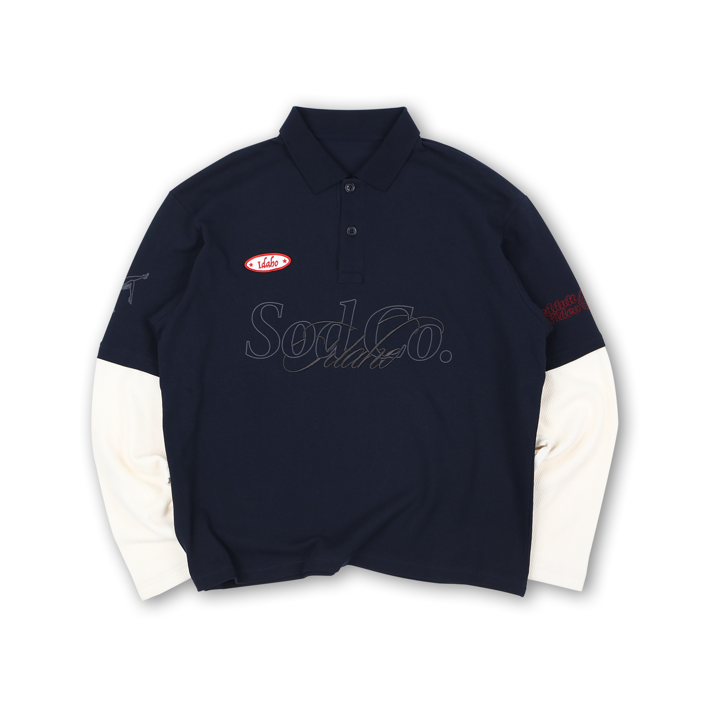 SODCo.假两件Polo衫深蓝色