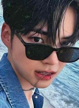 复古窄偏光遮阳墨镜男女生太阳眼镜适合小脸方圆脸高级感旅游拍照