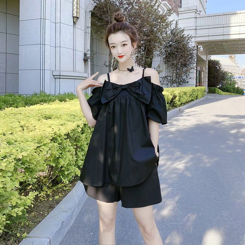 速发加肥大尚装小众设计洋气时码胖龄减妹妹吊带露肩蝴蝶结上衣,女装/女士精品,大码内搭,淘宝优惠券,粉丝福利购,淘宝优惠卷