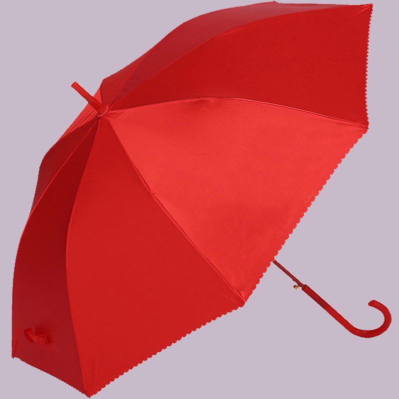 速发空白红色雨伞新婚用品结娘出嫁直杆雨伞订婚陪出嫁妆表演演嫁