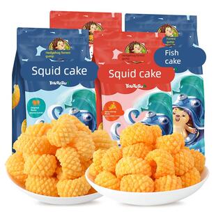 刺猬阿甘鱿鱼酥160g*2袋装网红休闲食品零食小吃膨化鱿鱼卷锅巴