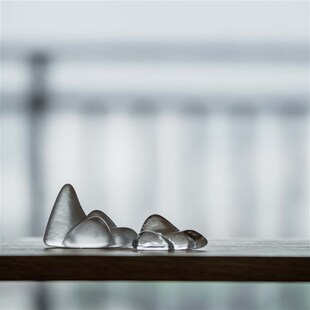 速发草木架 手工玻璃搁置笔祠茶具山禅意茶室茶道假托小摆件茶宠