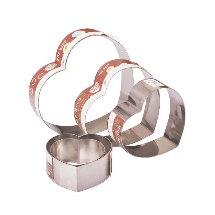 心形烘焙模具5英寸不锈钢心形4 5 6 8英寸心形慕斯戒指慕斯蛋糕模