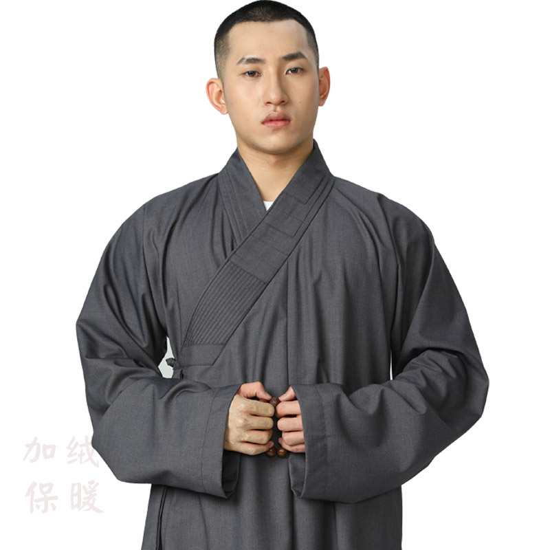 速发僧服加棉加绒冬季长褂和尚尼姑师父保暖大褂男居士出家人厚僧