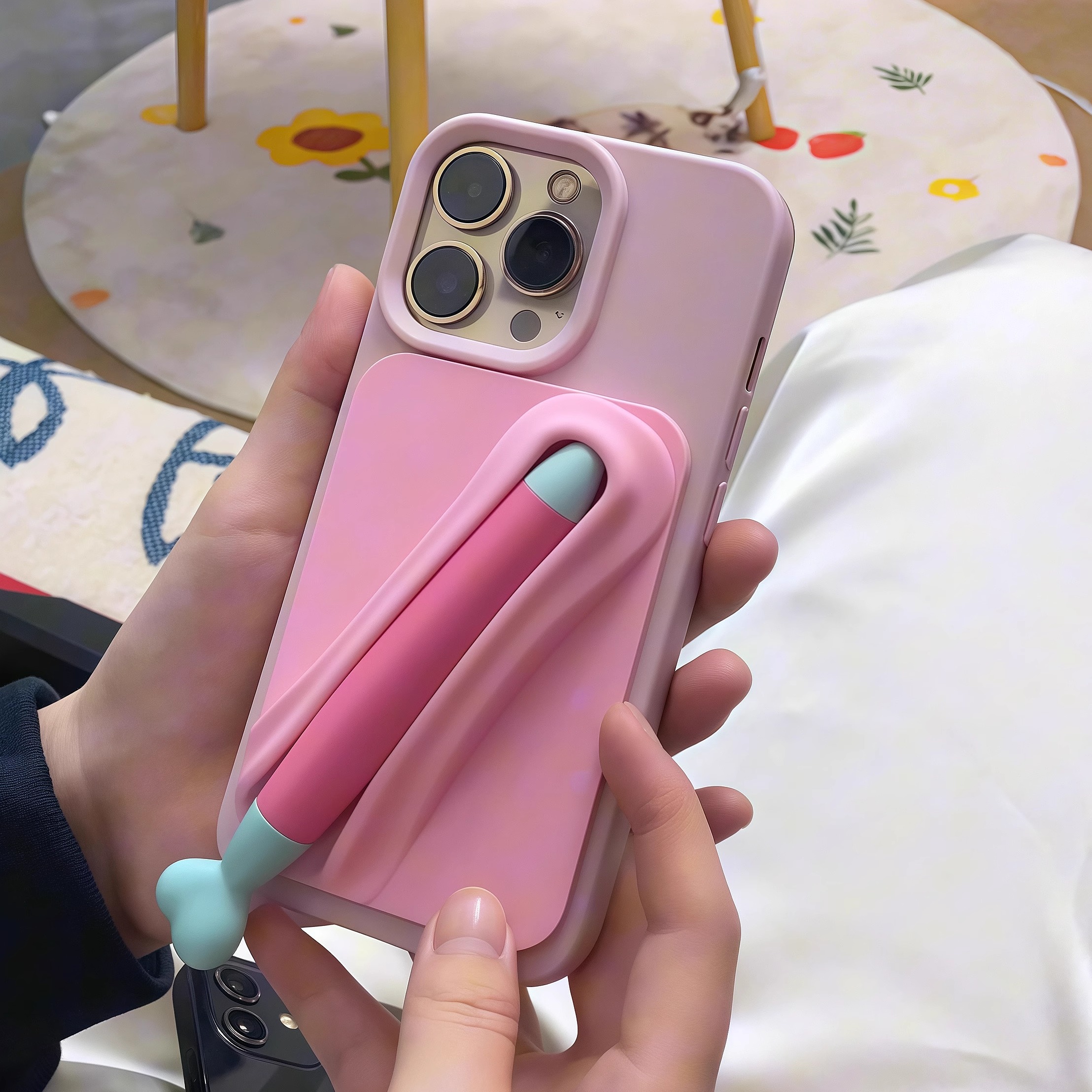 冬天玩手机神器！触屏笔手机壳