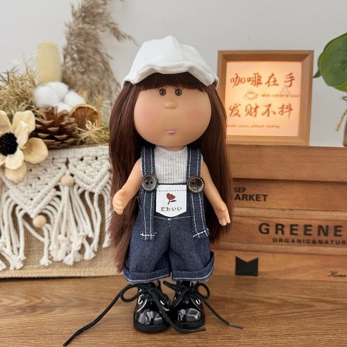 适用于土豆娃娃mia衣服24厘米娃衣背带牛仔套装女孩娃娃换装配饰