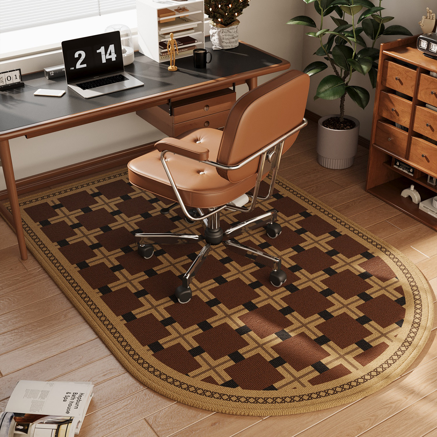 2026新款转椅垫拱形家用脚垫座椅地垫防滑加厚耐脏吸音地板保护垫