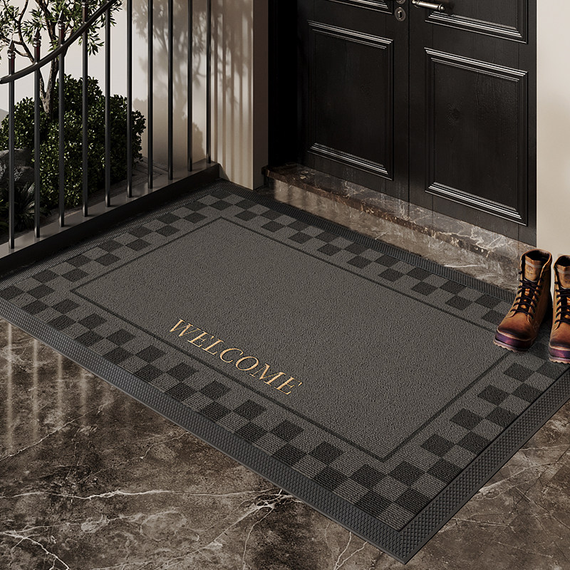 地垫入户门垫灰色玄关大门口进门脚垫刺绣防滑耐脏耐磨室外门外毯,居家布艺,入户地垫,淘宝优惠券,粉丝福利购,淘宝优惠卷