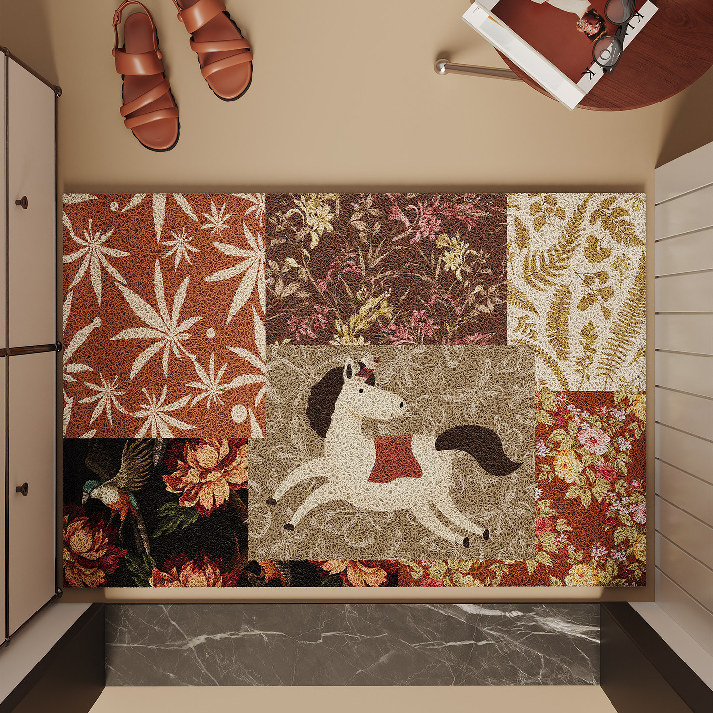 入户门地垫PVC丝圈可裁剪地毯防滑2026新款玄关大门口进门脚垫子,居家布艺,入户地垫,淘宝优惠券,粉丝福利购,淘宝优惠卷