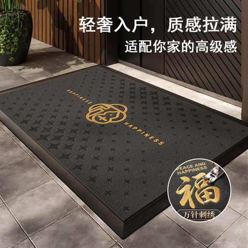高端入户门地垫轻奢高级感灰色