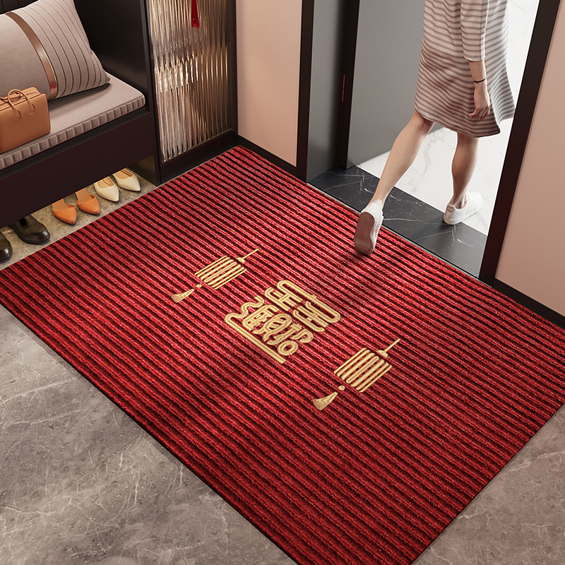 入户门地垫红色家用门外防滑耐脏免洗脚垫玄关大门口进门门垫地毯