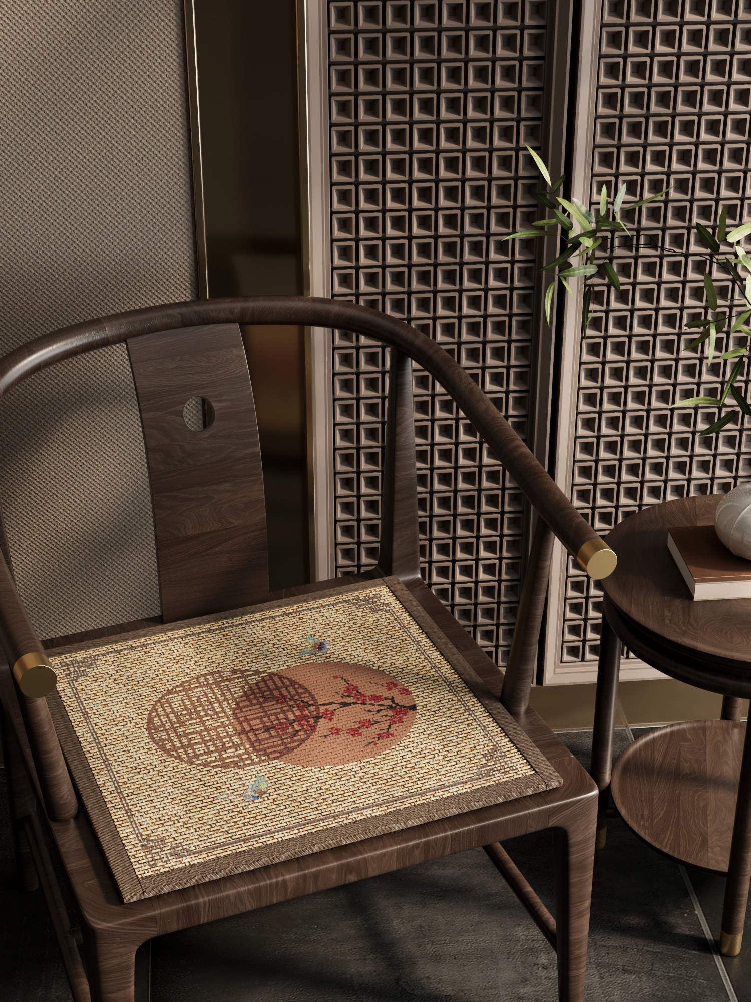 椅子坐垫椅垫透气夏防滑竹编新中式2025新款办公室餐椅家用凳子垫,居家布艺,椅垫,淘宝优惠券,粉丝福利购,淘宝优惠卷