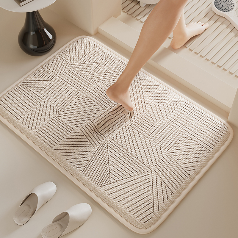卫生间地垫加厚记忆海绵厕所洗手间门口吸水速干擦脚垫浴室防滑垫