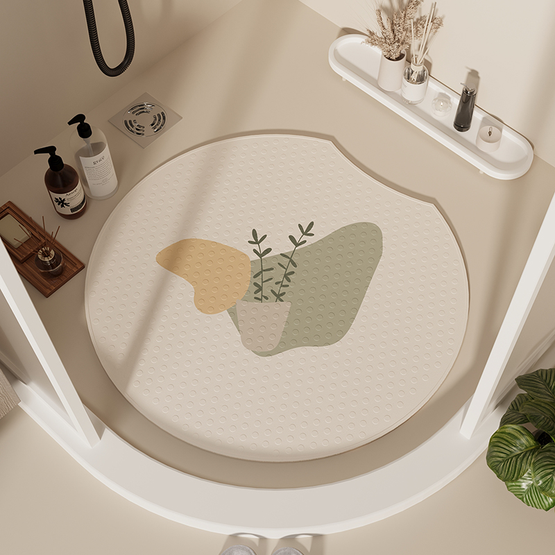 PVC圆形浴室防滑垫防水淋浴房儿童老人孕妇洗澡防摔脚垫吸盘垫子