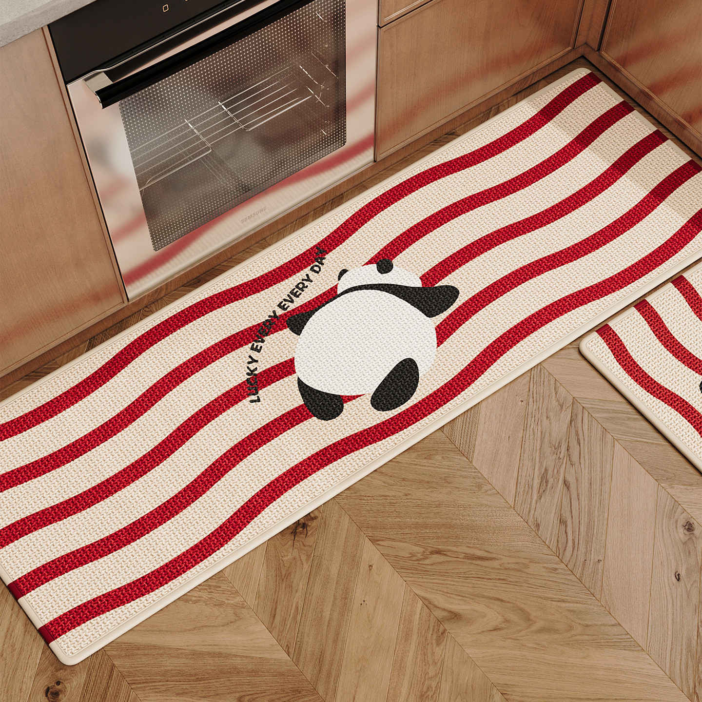 厨房专用地垫仿编织亚麻家用免洗吸水速干擦脚垫卡通耐脏耐脏地毯,居家布艺,入户地垫,淘宝优惠券,粉丝福利购,淘宝优惠卷