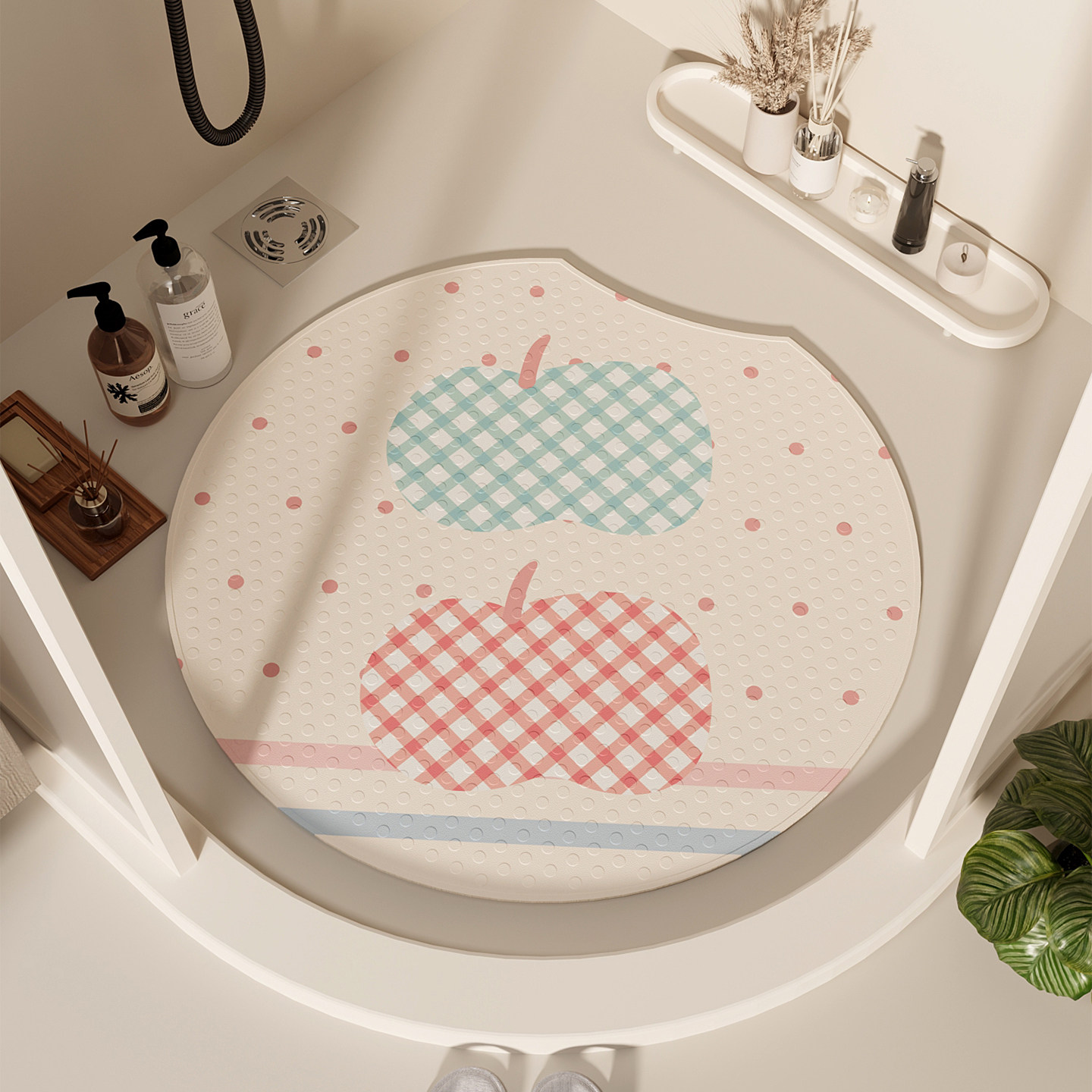 PVC浴室防滑垫圆形儿童孕妇洗澡防摔吸盘脚垫淋浴房卫生间地垫子,居家布艺,家用脚垫,淘宝优惠券,粉丝福利购,淘宝优惠卷